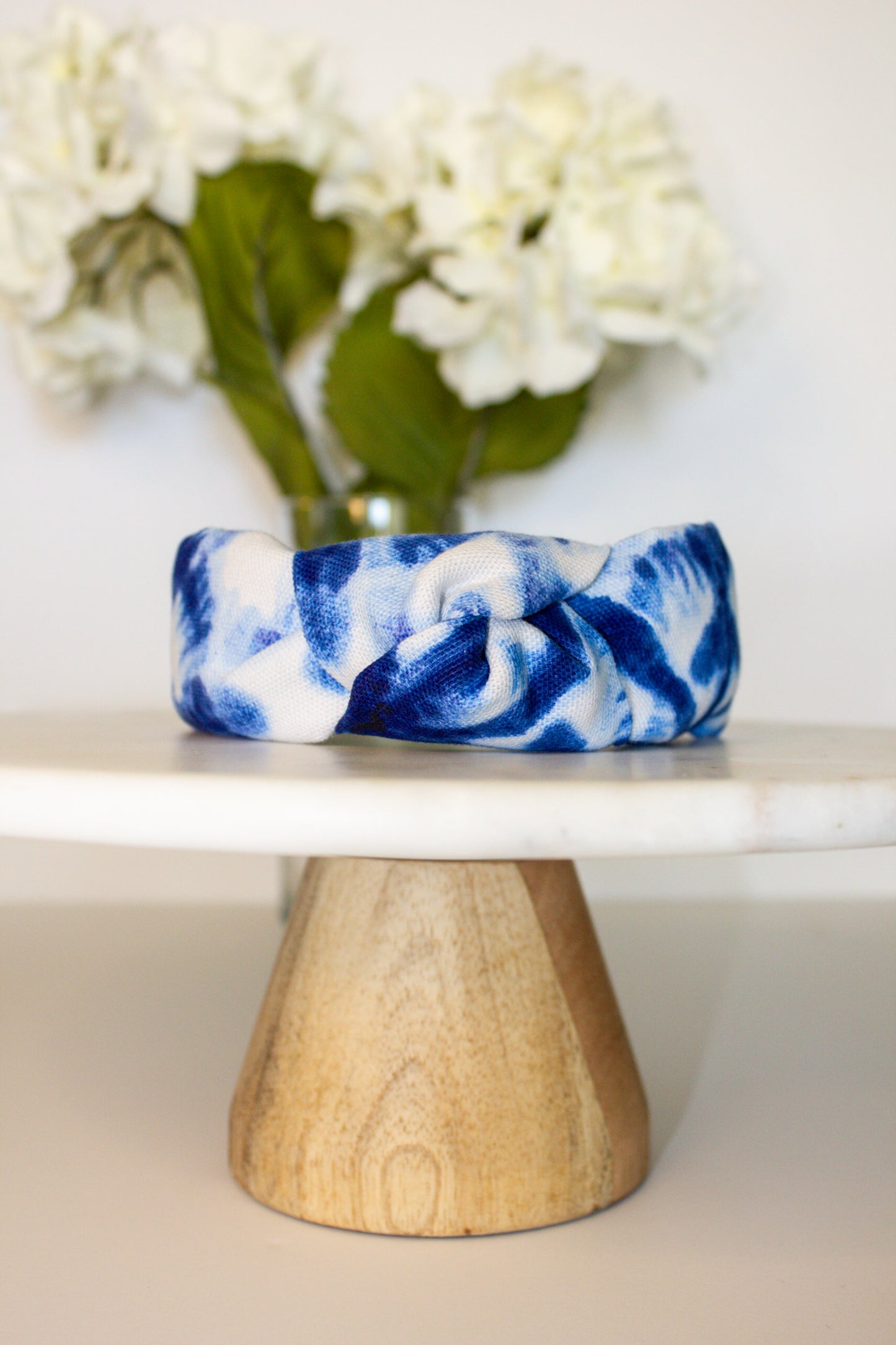 Blue Tie-Dye TopKnot Headband