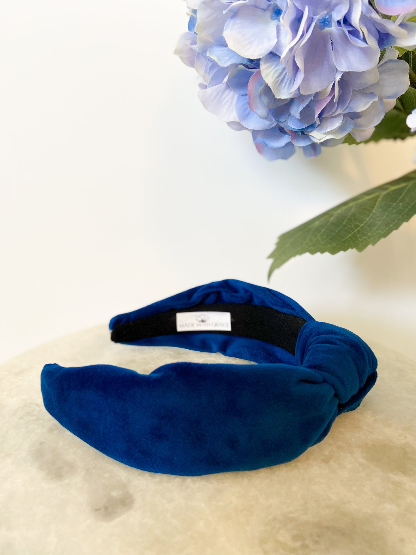 Blue Velvet TopKnot Headband