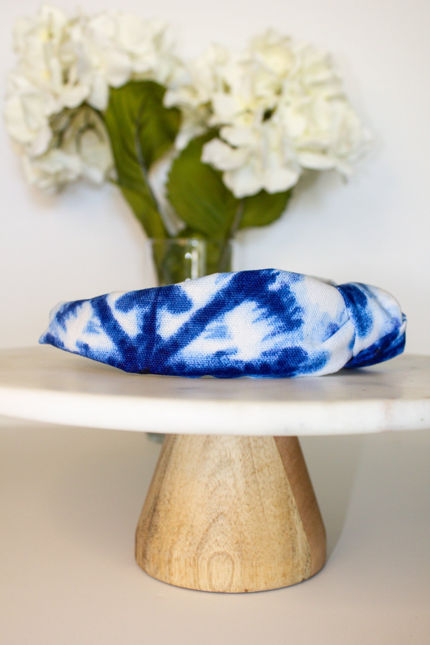 Blue Tie-Dye TopKnot Headband