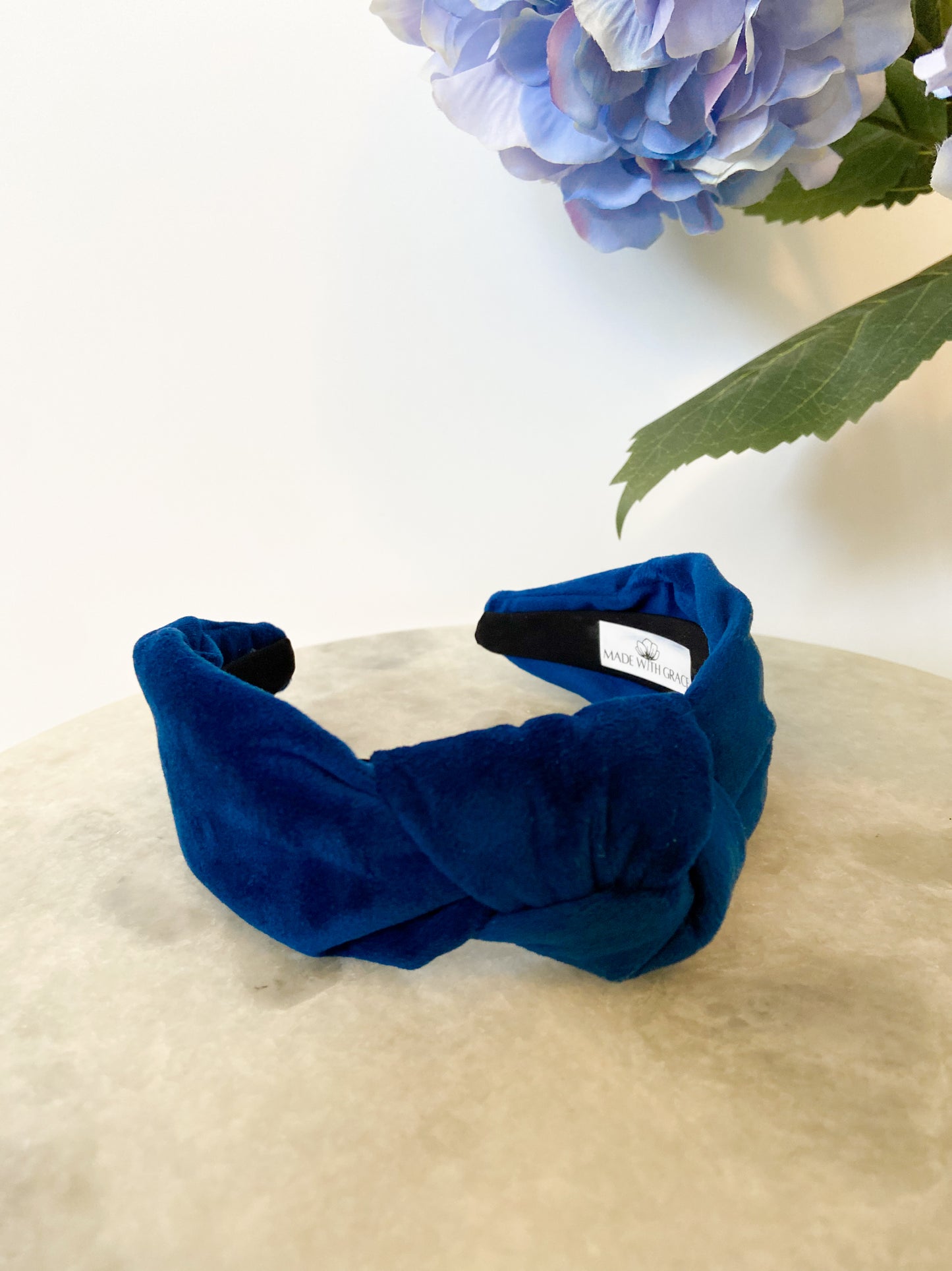 Blue Velvet TopKnot Headband