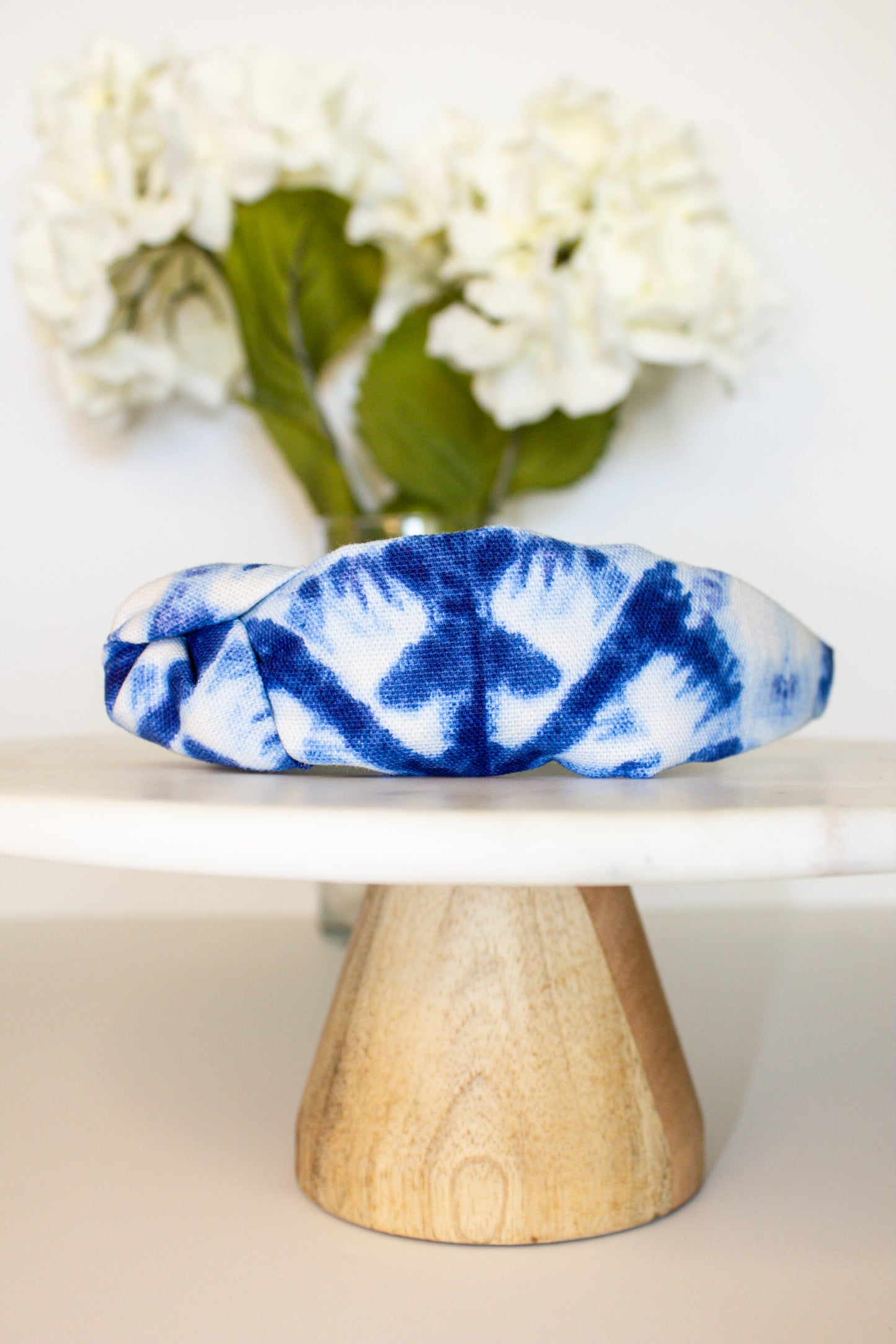 Blue Tie-Dye TopKnot Headband