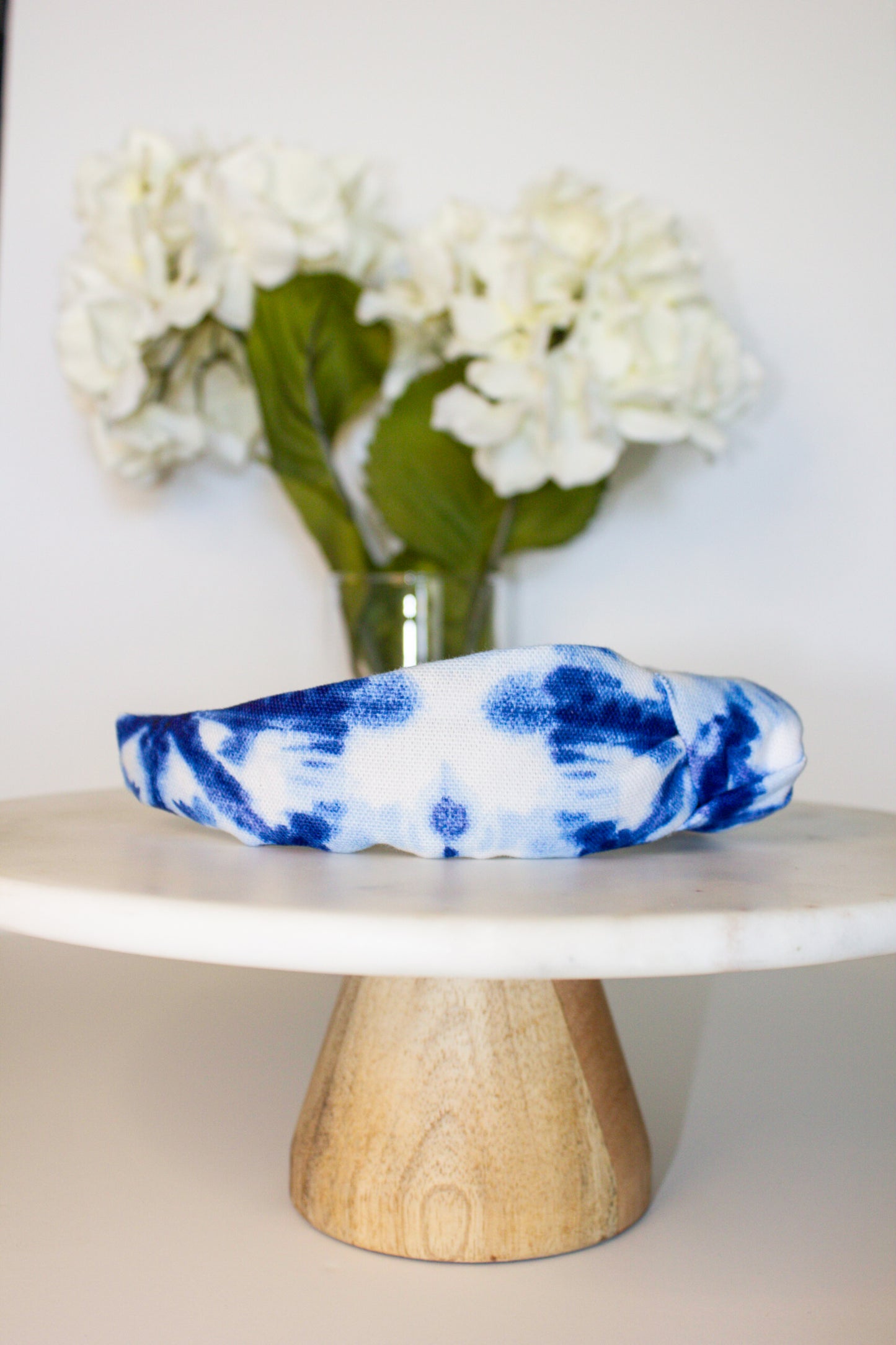 Blue Tie-Dye TopKnot Headband