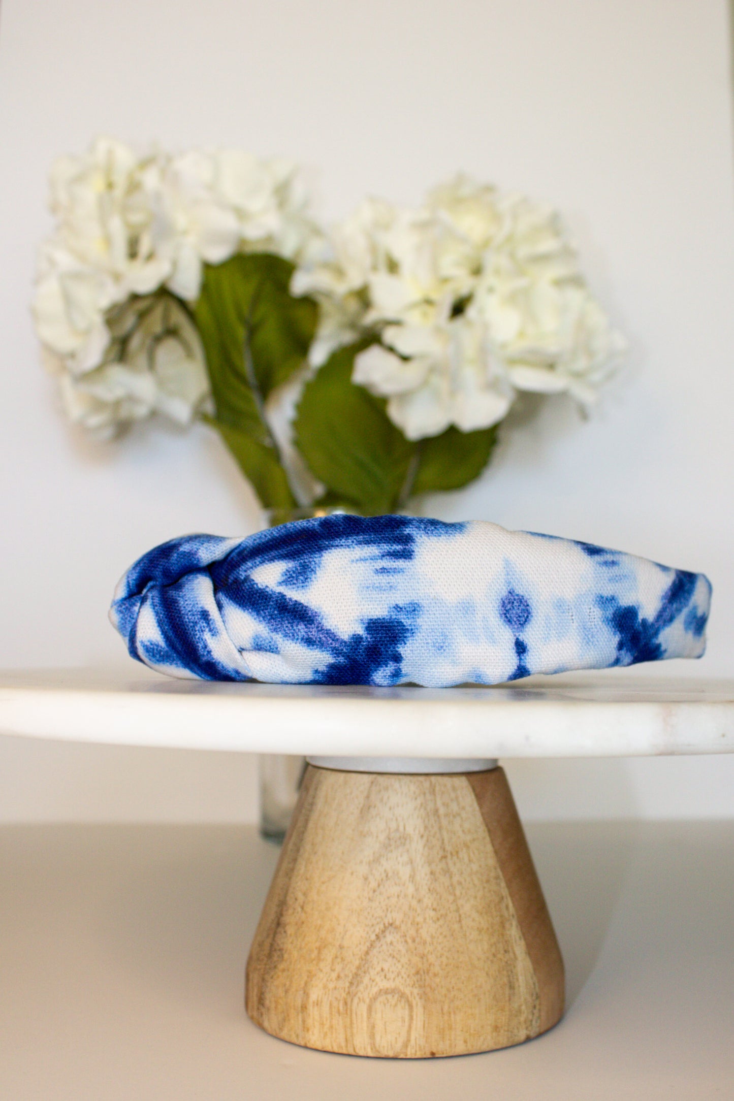 Blue Tie-Dye TopKnot Headband